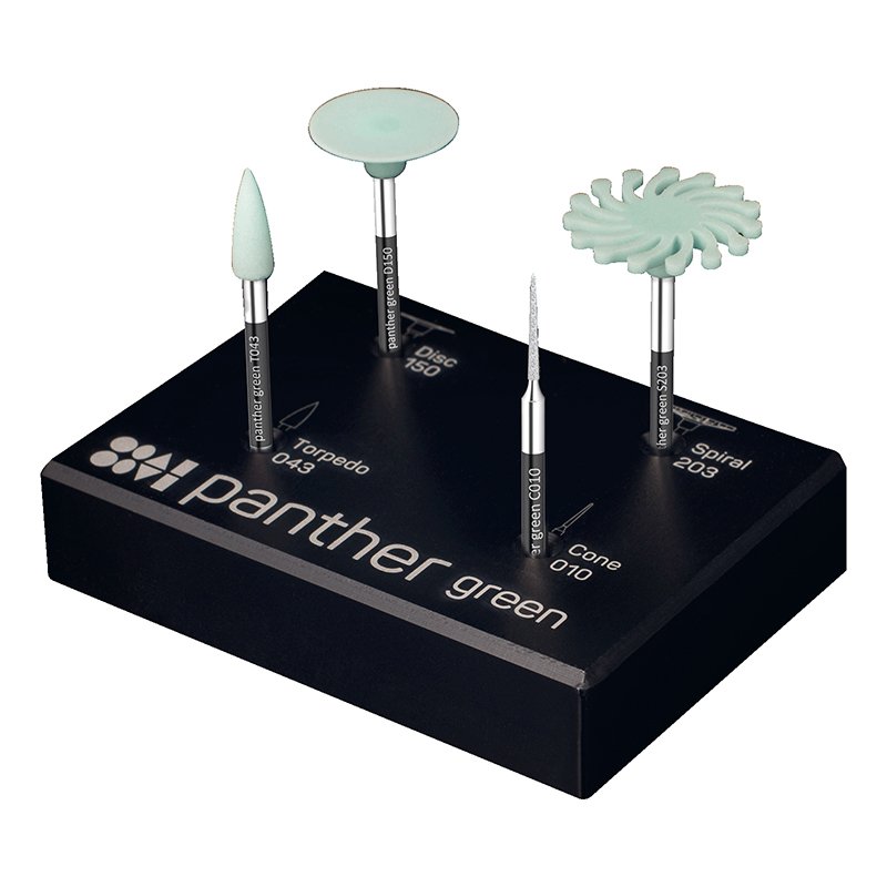 Kit de pulidores Panther Green para circonio presinterizado