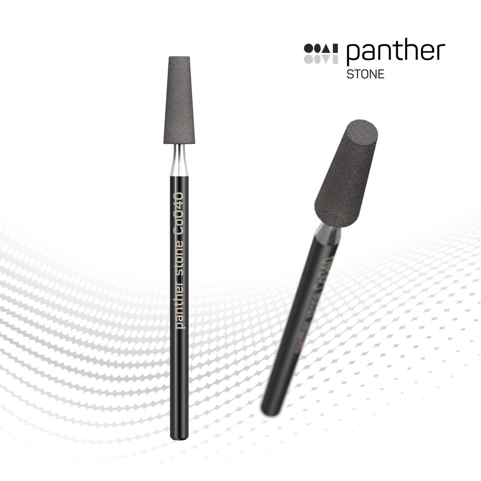 Instrumento rotatorio Panther Stone en forma de cono para circonio sinterizado, disilicato y cerámica