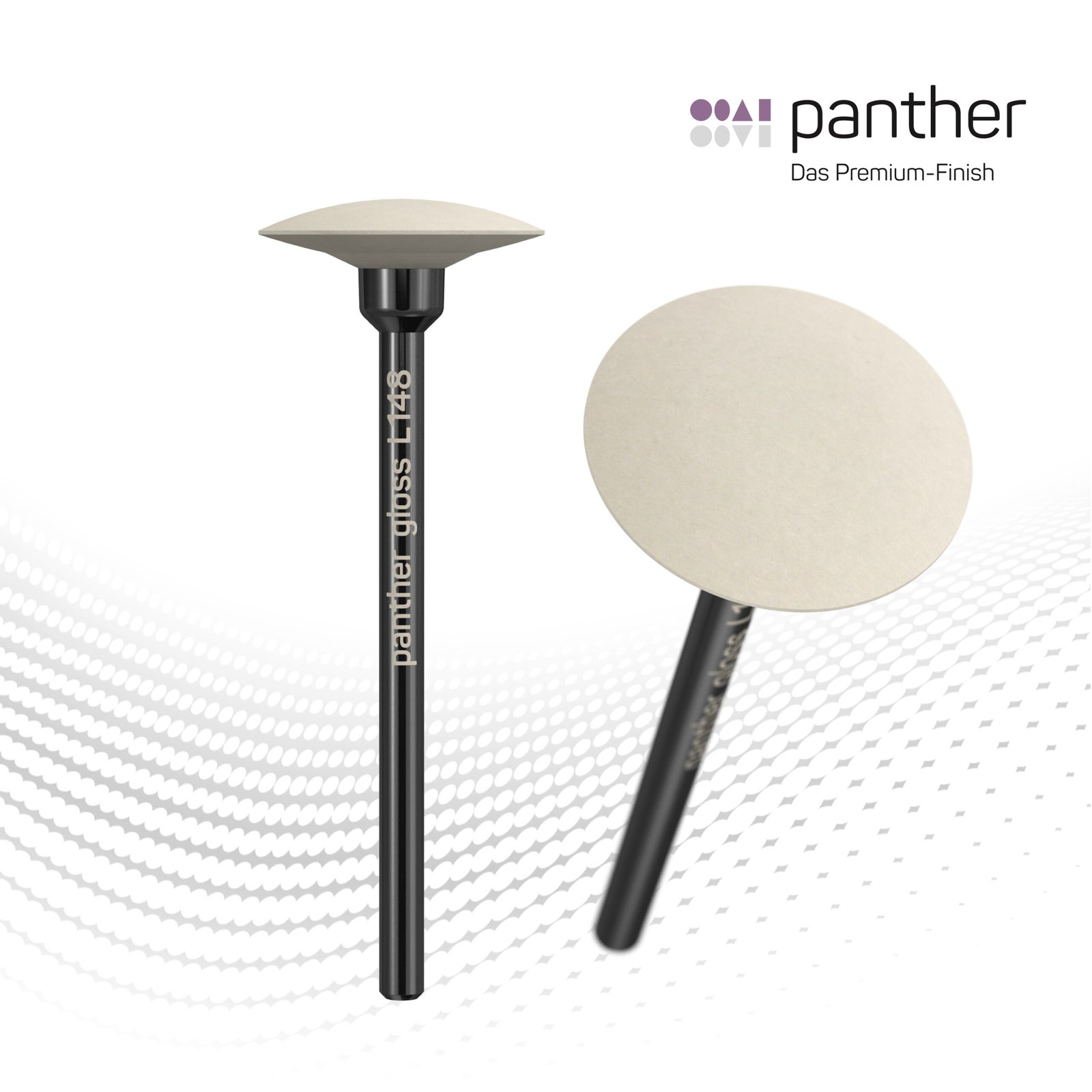 Pulidor Panther Edition gloss en lente fina para circonio, disilicato de litio y cerámica


